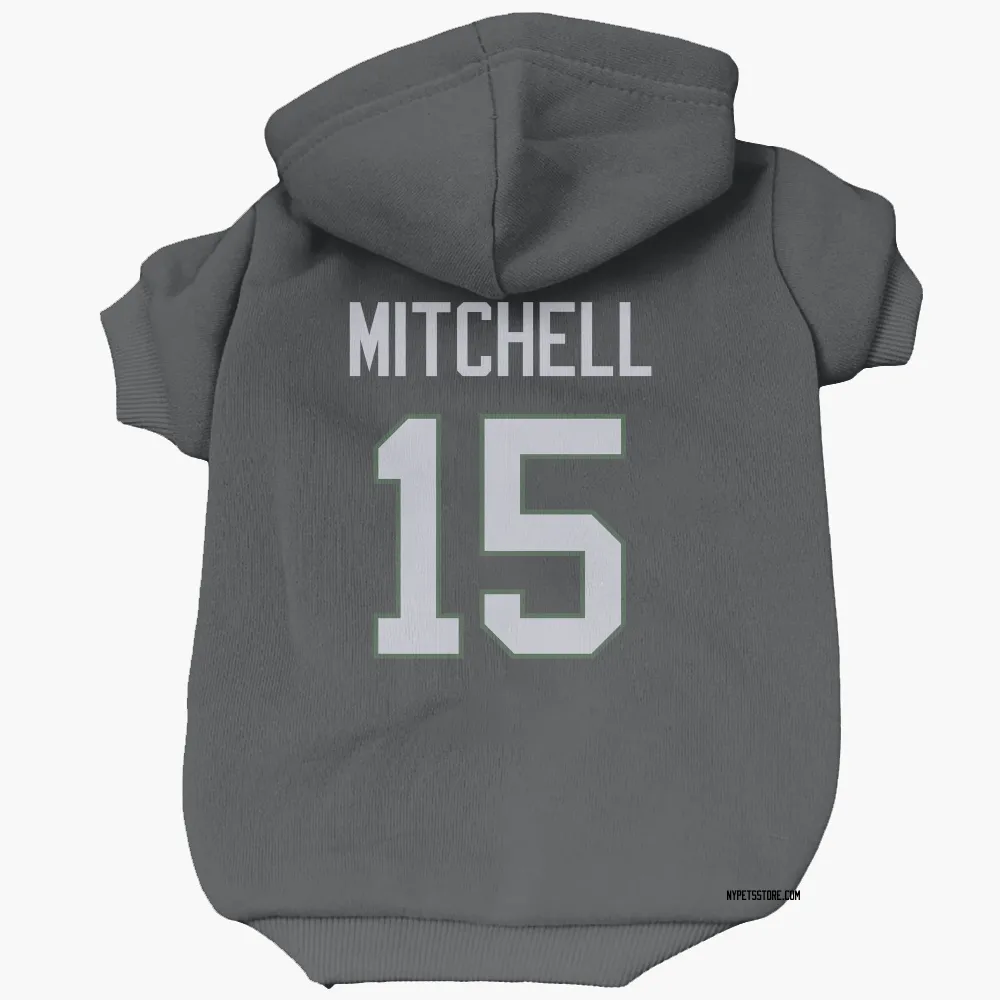 New York Jets Adonai Mitchell Black Pet Hoodie for Dog & Cat