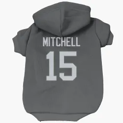 New York Jets Adonai Mitchell Black Pet Hoodie for Dog & Cat