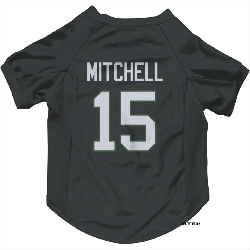 New York Jets Adonai Mitchell Black Pet Jersey for Dog & Cat