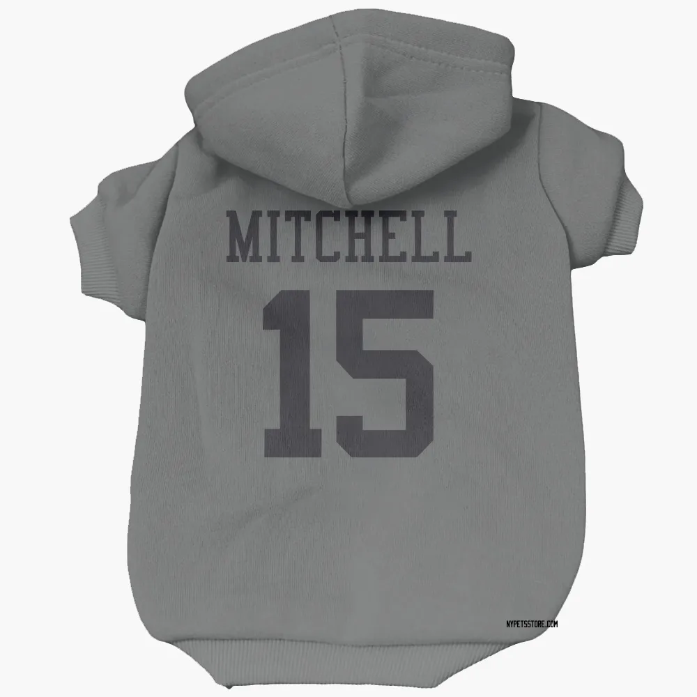 New York Jets Adonai Mitchell charcoal Pet Hoodie for Dog & Cat