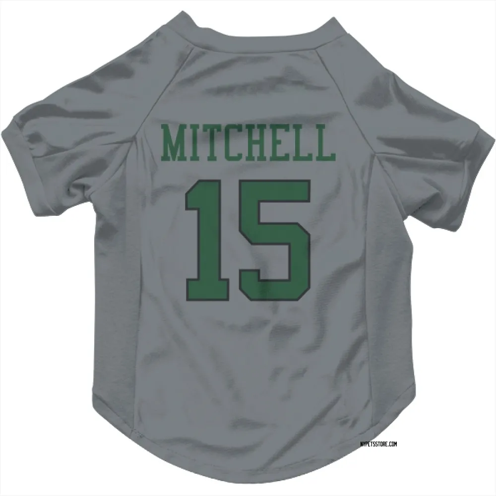 New York Jets Adonai Mitchell Gray Pet Jersey for Dog & Cat