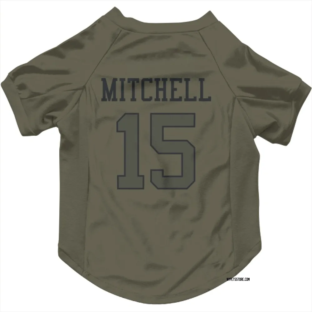New York Jets Adonai Mitchell Olive Pet Jersey for Dog & Cat