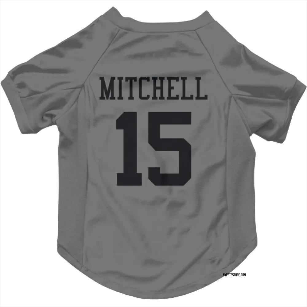 New York Jets Adonai Mitchell Silver Pet Jersey for Dog & Cat