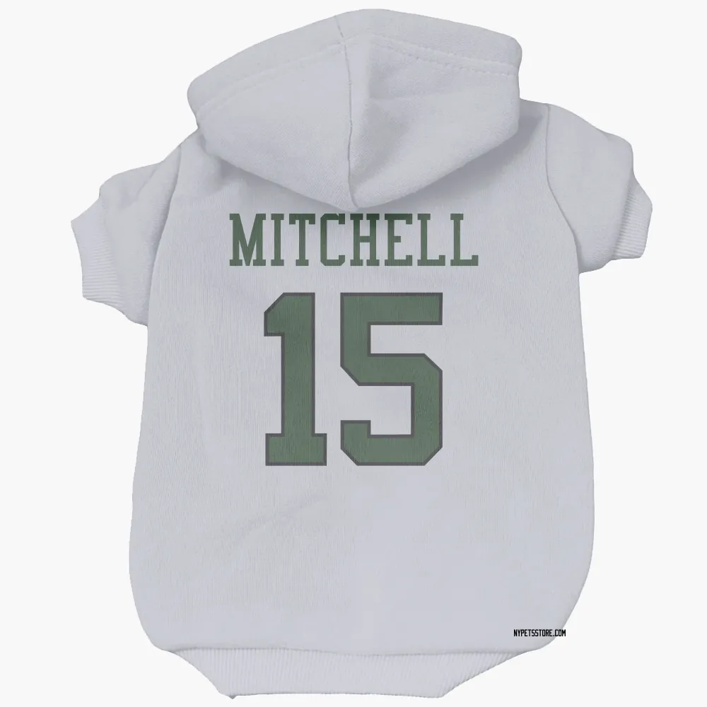New York Jets Adonai Mitchell White Pet Hoodie for Dog & Cat