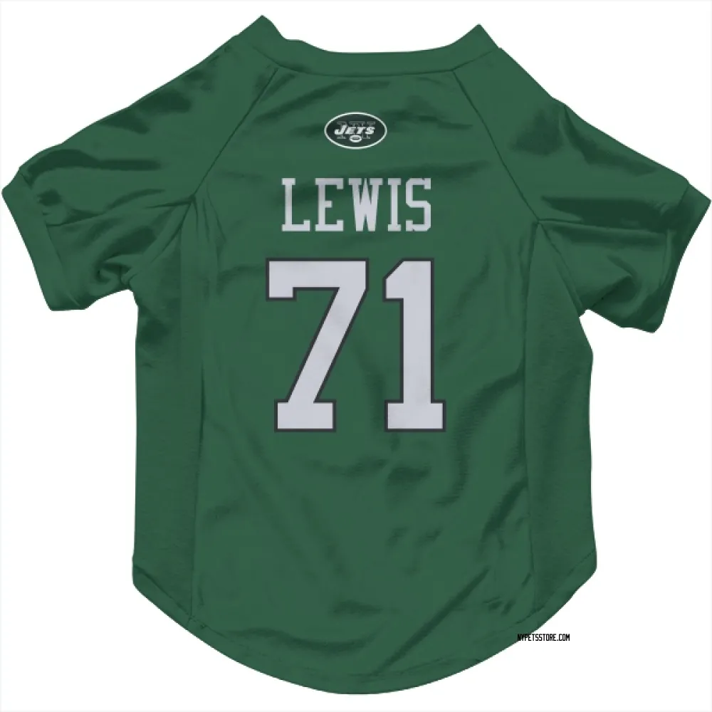 New York Jets Alex Lewis Green Pet Jersey for Dog & Cat - New York Store