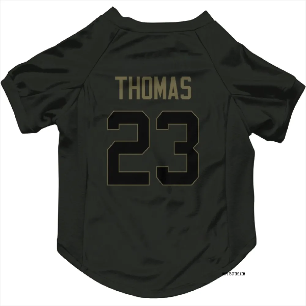 New York Jets Azareye'h Thomas Black Service Pet Jersey for Dog & Cat