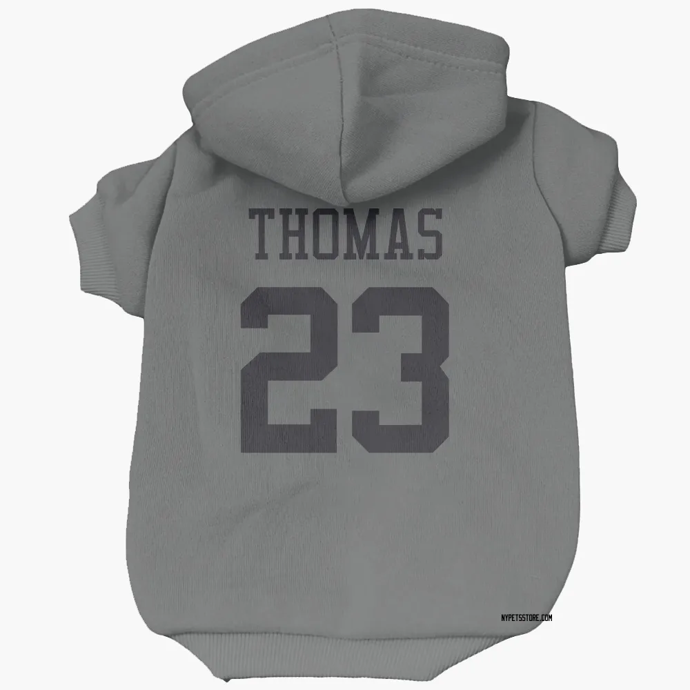 New York Jets Azareye'h Thomas charcoal Pet Hoodie for Dog & Cat