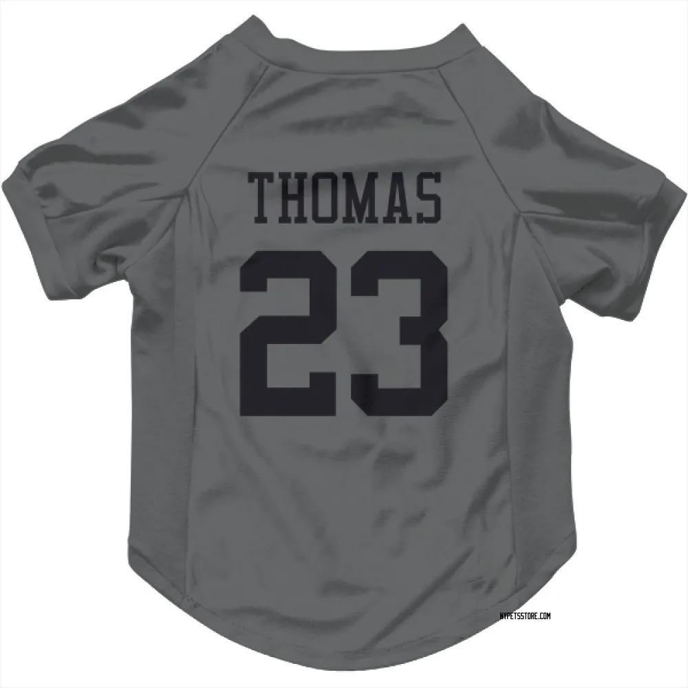 New York Jets Azareye'h Thomas charcoal Pet Jersey for Dog & Cat