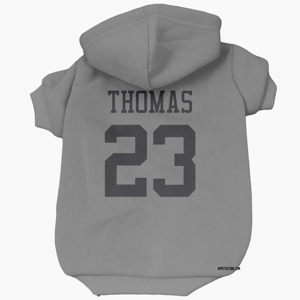 New York Jets Azareye'h Thomas Silver Pet Hoodie for Dog & Cat