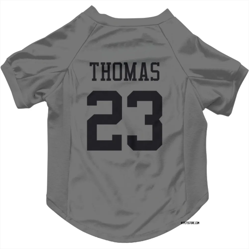 New York Jets Azareye'h Thomas Silver Pet Jersey for Dog & Cat