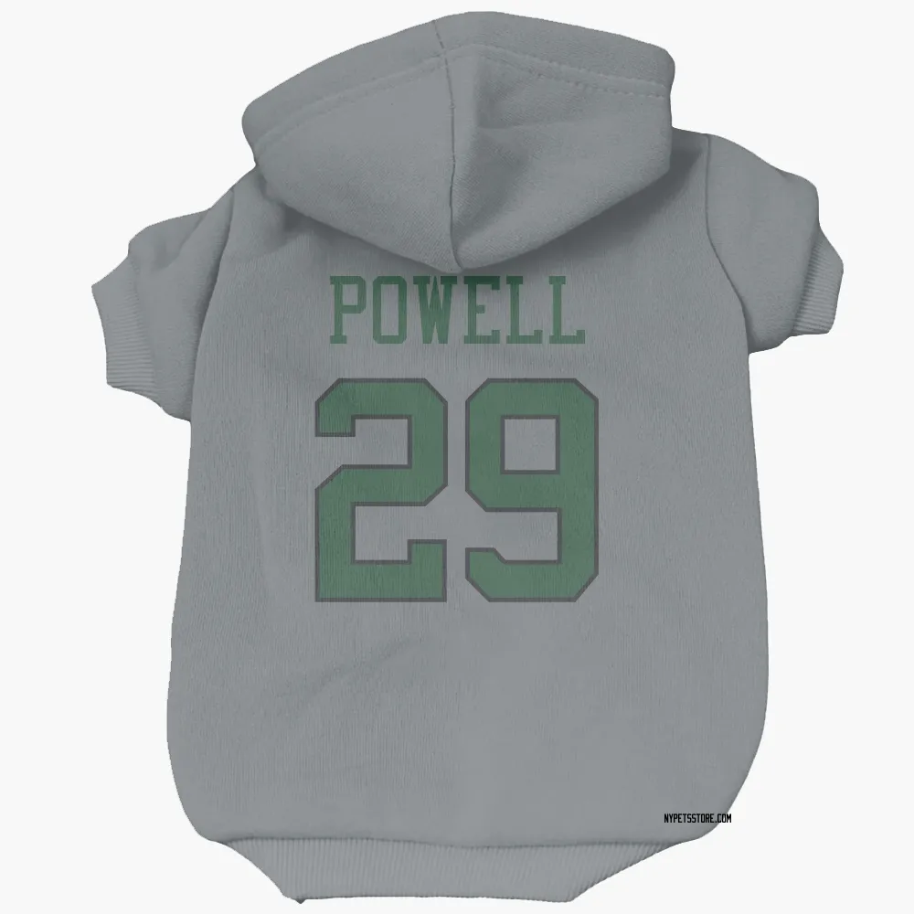 New York Jets Bilal Powell Gray Pet Hoodie for Dog & Cat