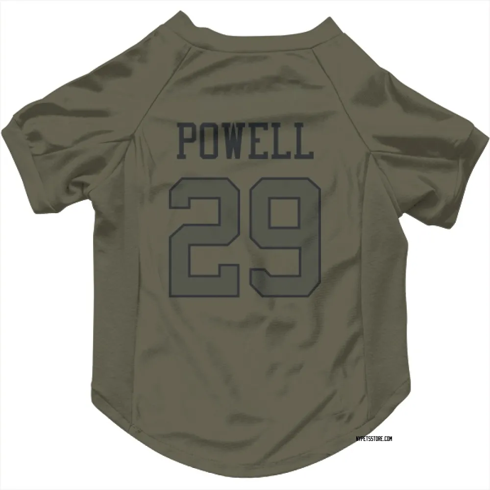 New York Jets Bilal Powell Olive Pet Jersey for Dog & Cat