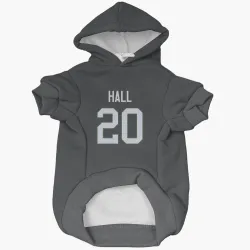 New York Jets Breece Hall Black Pet Hoodie for Dog & Cat