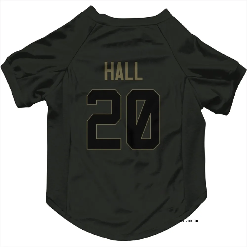 New York Jets Breece Hall Black Service Pet Jersey for Dog & Cat
