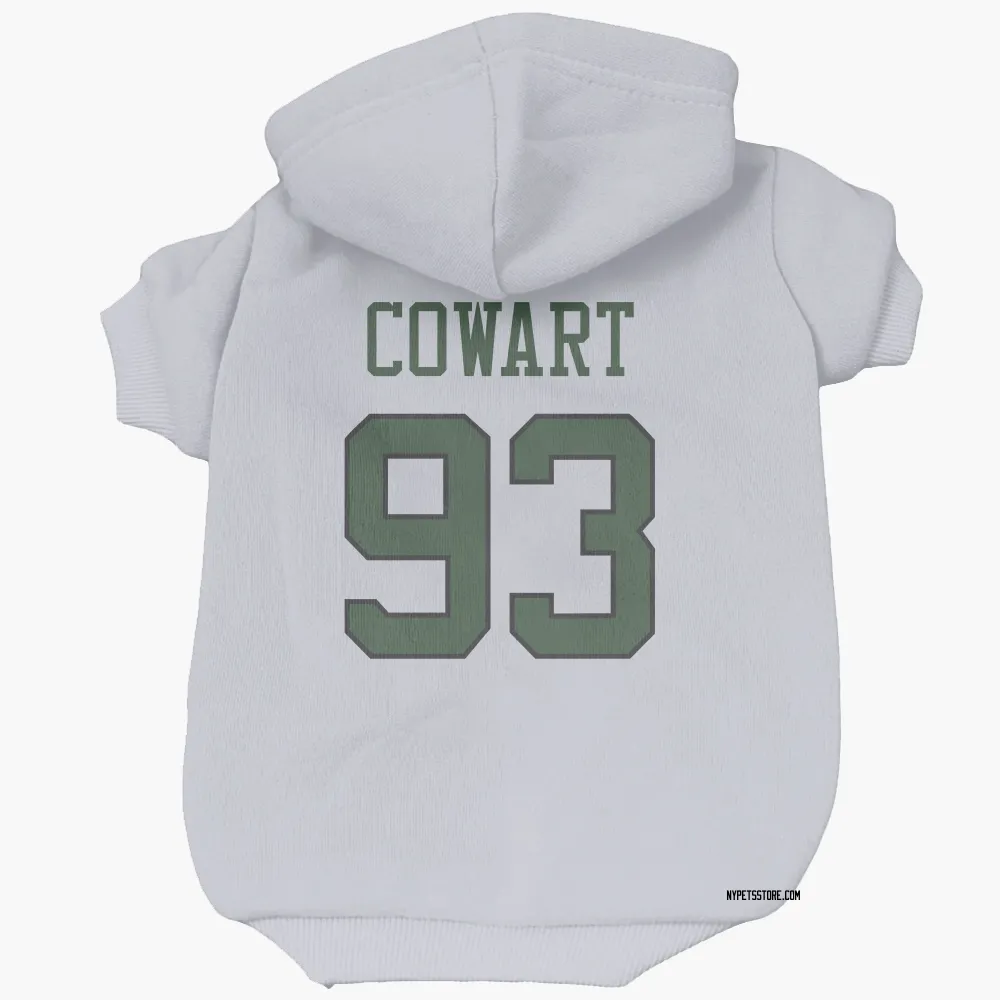 New York Jets Byron Cowart White Pet Hoodie for Dog & Cat