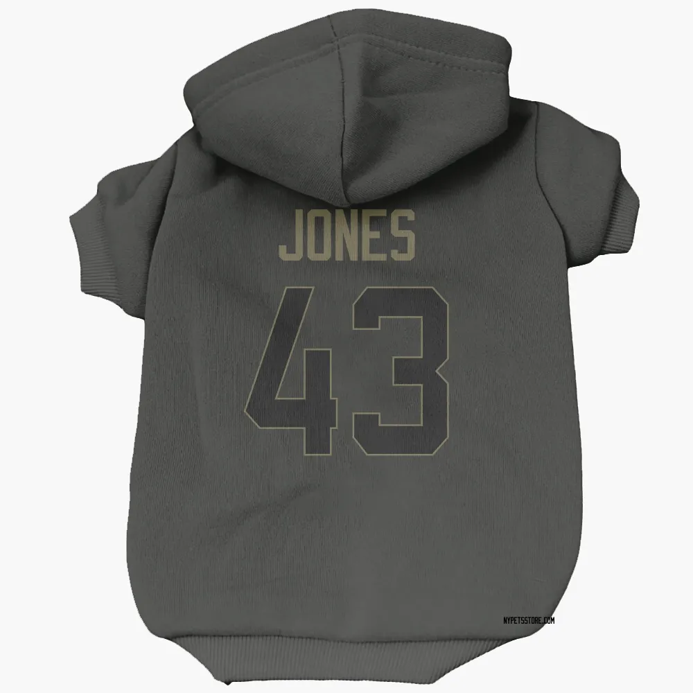 New York Jets Cam Jones Black Service Pet Hoodie for Dog & Cat