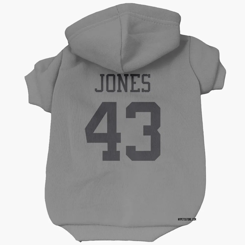 New York Jets Cam Jones Silver Pet Hoodie for Dog & Cat