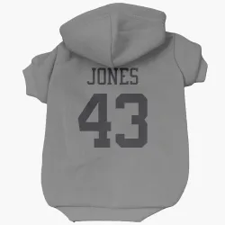 New York Jets Cam Jones Silver Pet Hoodie for Dog & Cat