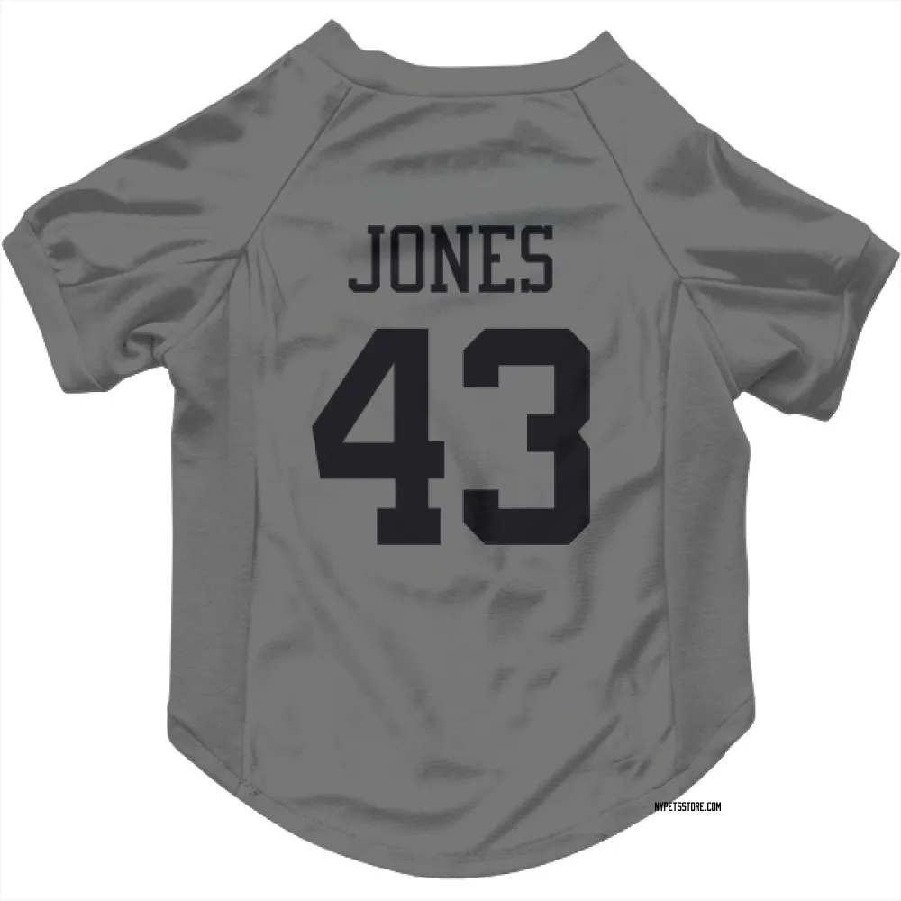 New York Jets Cam Jones Silver Pet Jersey for Dog & Cat