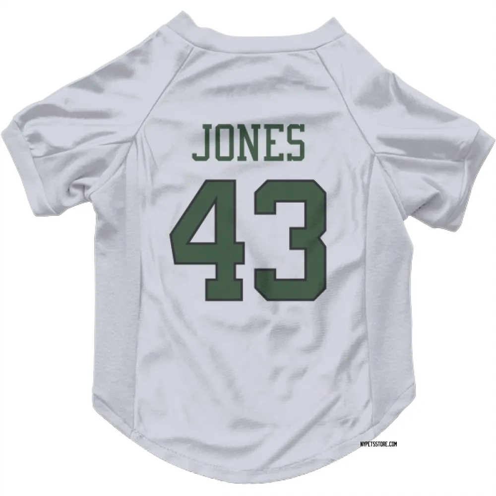 New York Jets Cam Jones White Pet Jersey for Dog & Cat