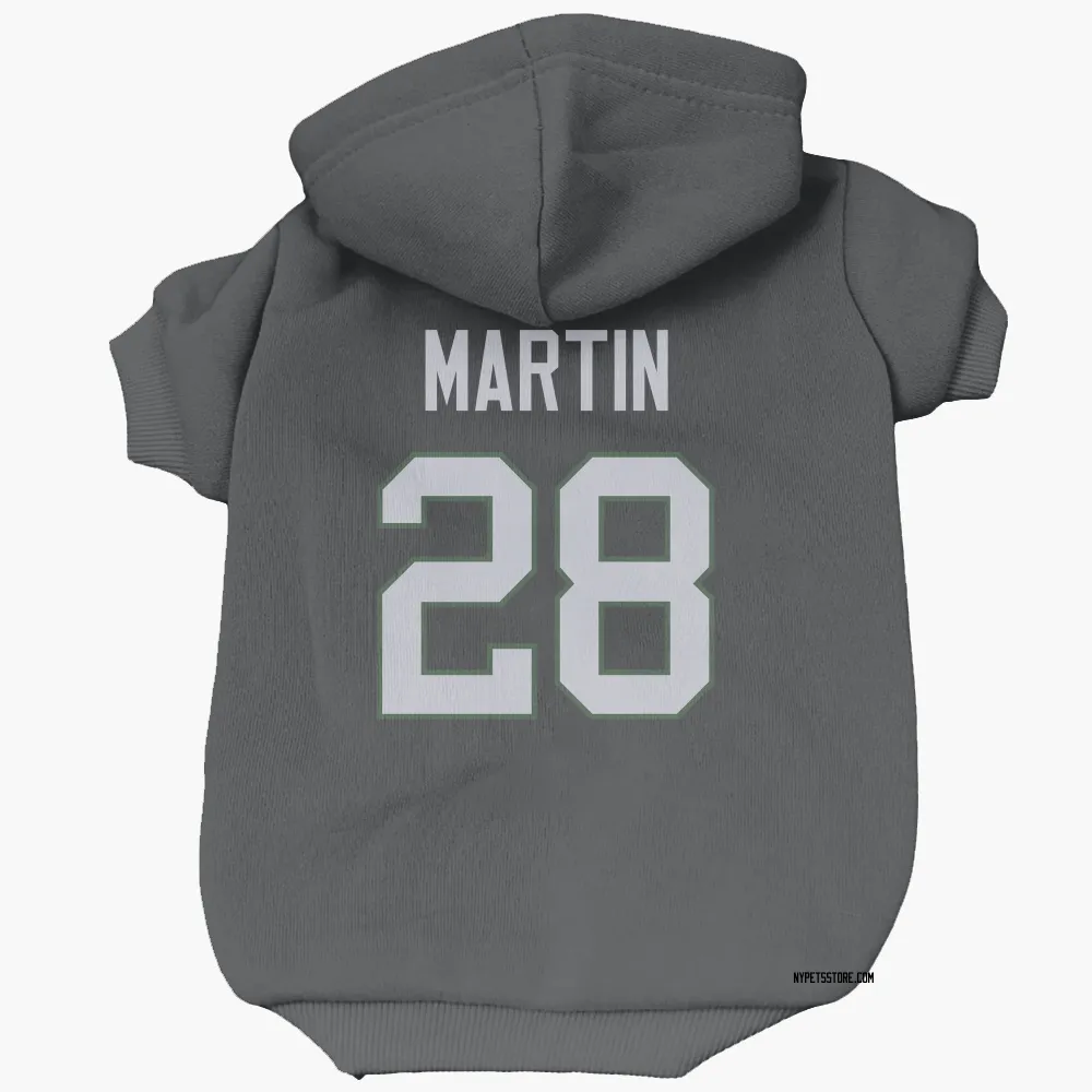 New York Jets Curtis Martin Black Pet Hoodie for Dog & Cat