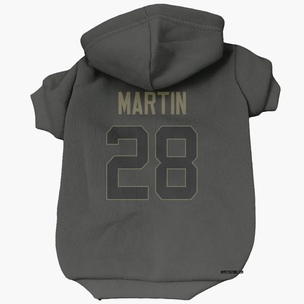 New York Jets Curtis Martin Black Service Pet Hoodie for Dog & Cat