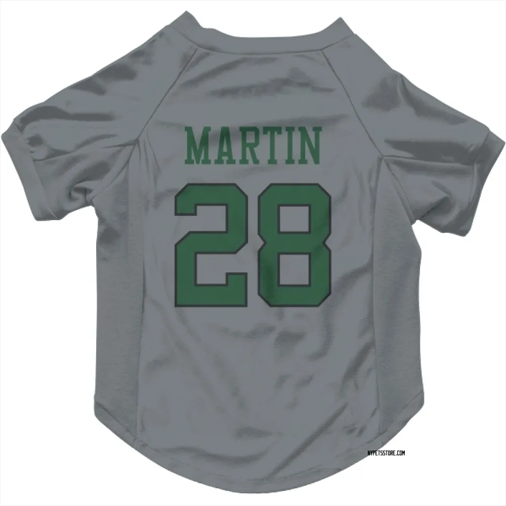 New York Jets Curtis Martin Gray Pet Jersey for Dog & Cat