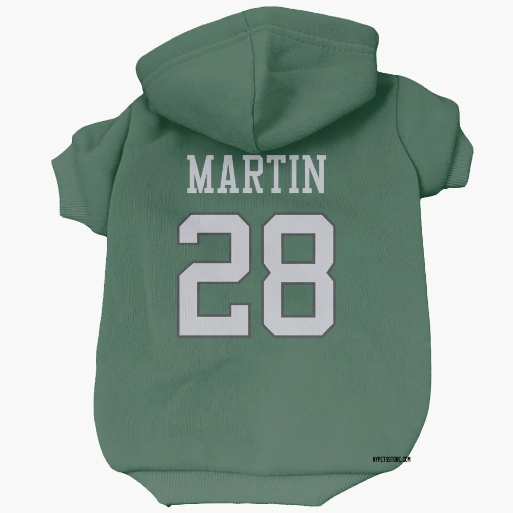 New York Jets Curtis Martin Green Pet Hoodie for Dog & Cat