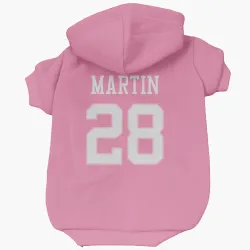 New York Jets Curtis Martin Pink Pet Hoodie for Dog & Cat