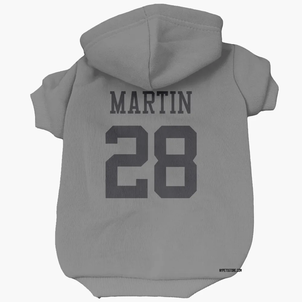 New York Jets Curtis Martin Silver Pet Hoodie for Dog & Cat