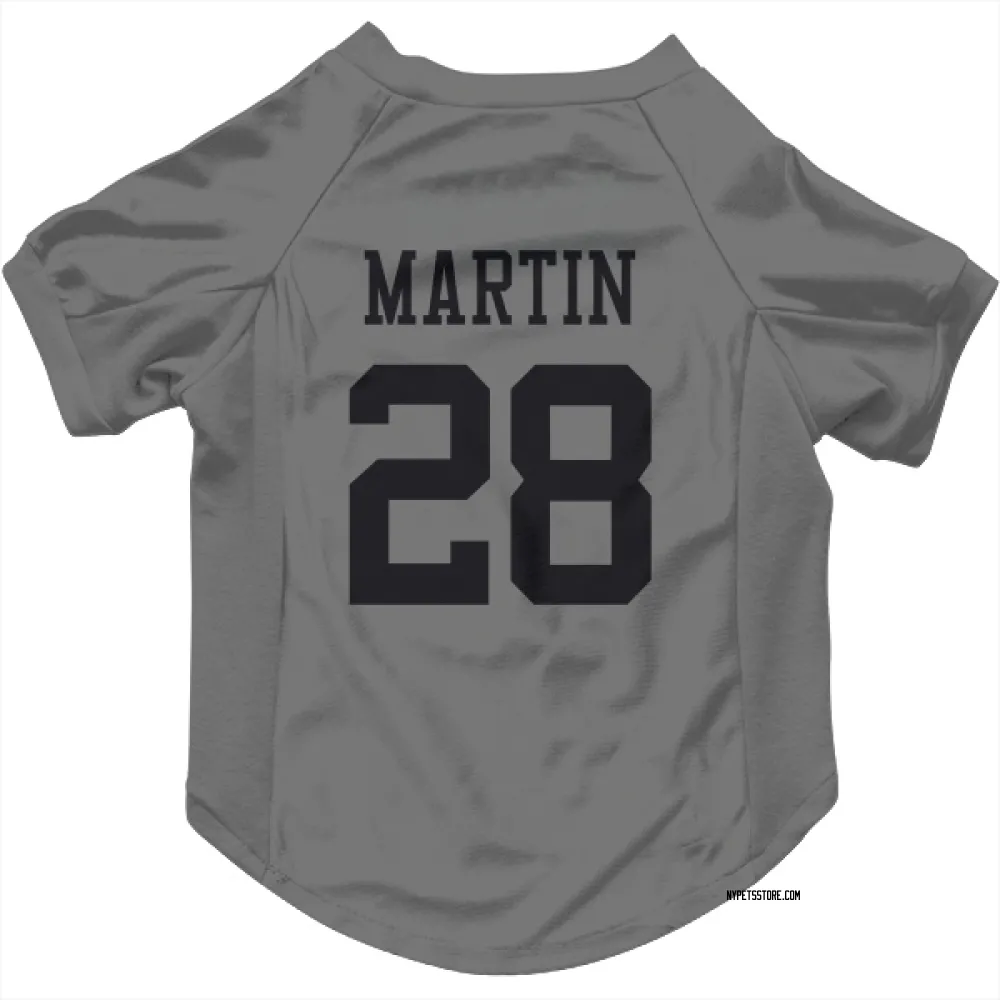 New York Jets Curtis Martin Silver Pet Jersey for Dog & Cat