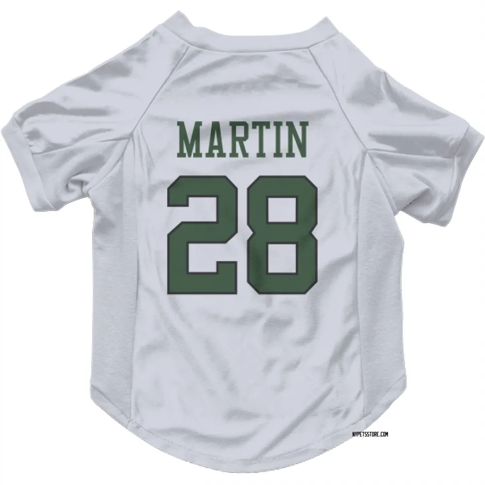 New York Jets Curtis Martin White Pet Jersey for Dog & Cat
