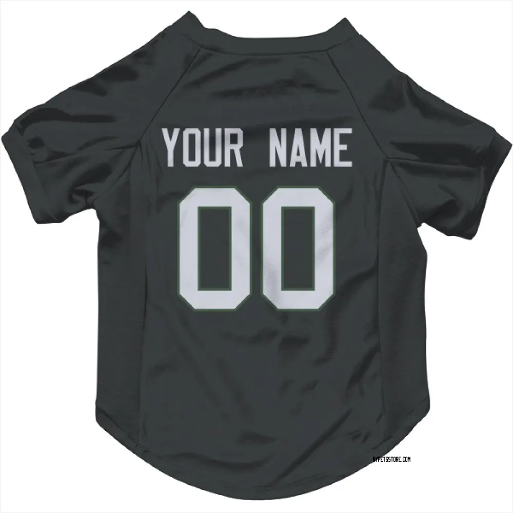 New York Jets Custom Black Pet Jersey for Dog & Cat