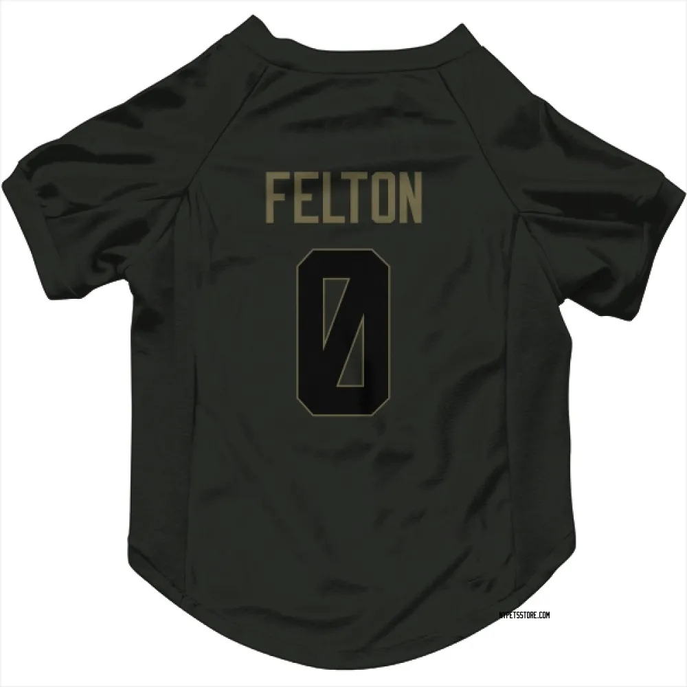 New York Jets Da'Quan Felton Black Service Pet Jersey for Dog & Cat