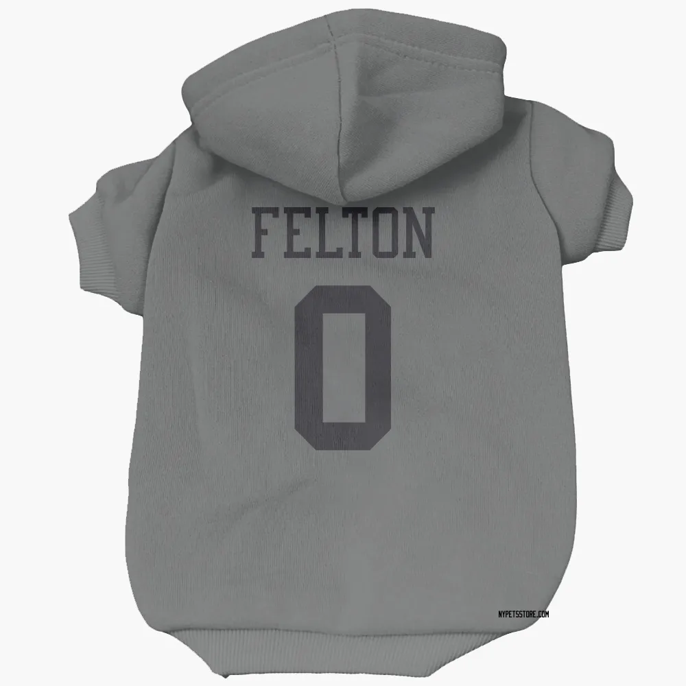 New York Jets Da'Quan Felton charcoal Pet Hoodie for Dog & Cat
