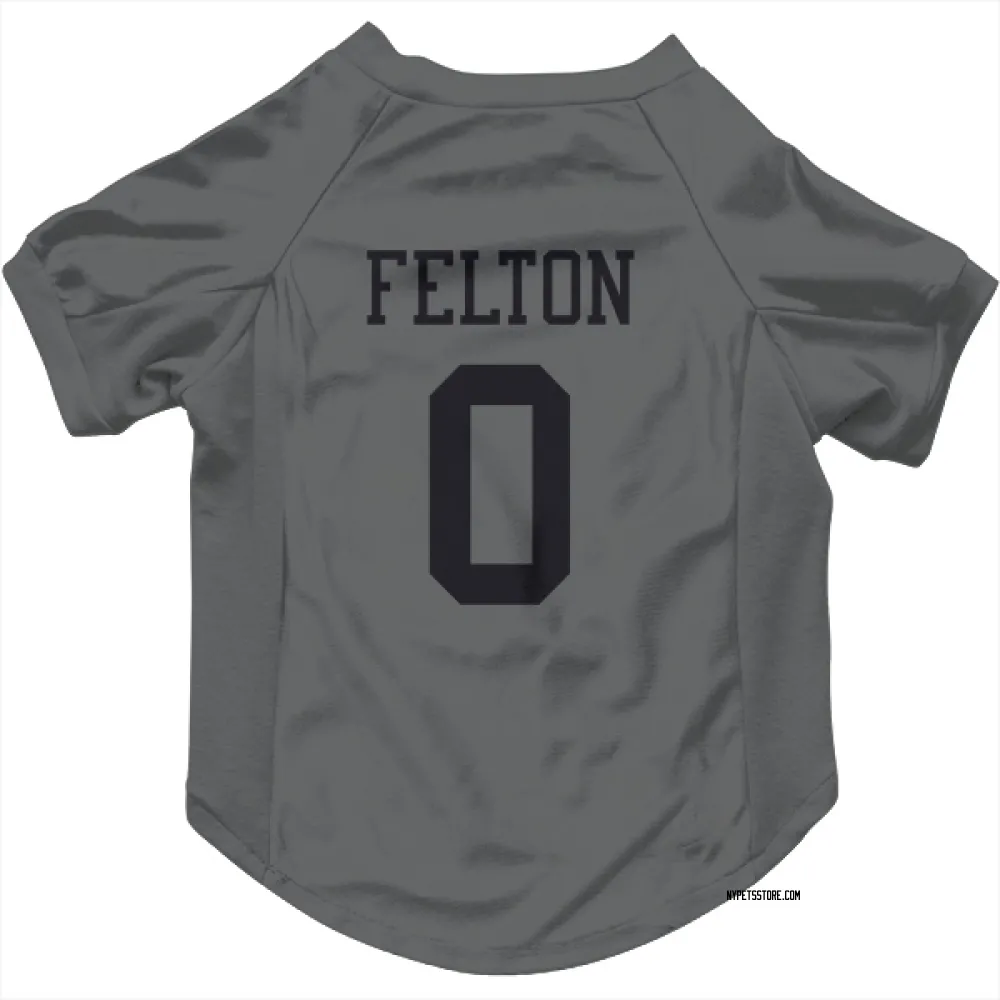 New York Jets Da'Quan Felton charcoal Pet Jersey for Dog & Cat
