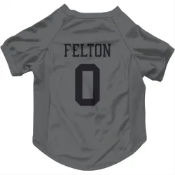 New York Jets Da'Quan Felton charcoal Pet Jersey for Dog & Cat