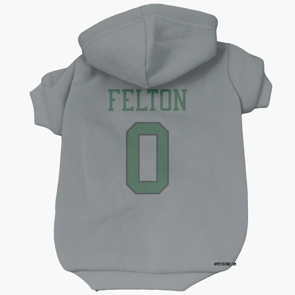 New York Jets Da'Quan Felton Gray Pet Hoodie for Dog & Cat
