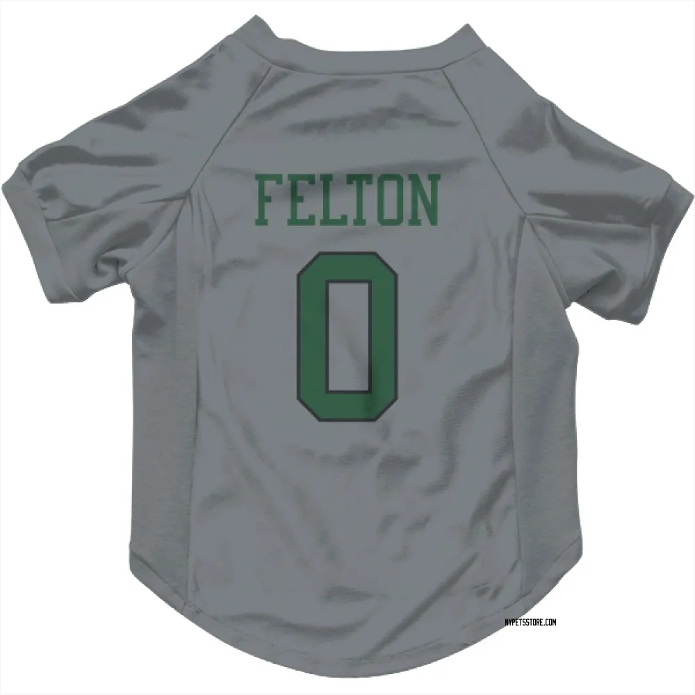 New York Jets Da'Quan Felton Gray Pet Jersey for Dog & Cat
