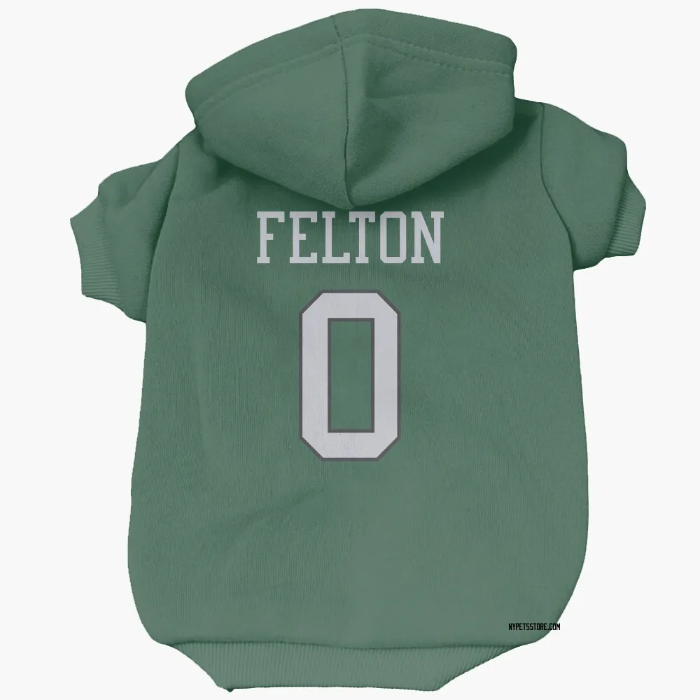 New York Jets Da'Quan Felton Green Pet Hoodie for Dog & Cat
