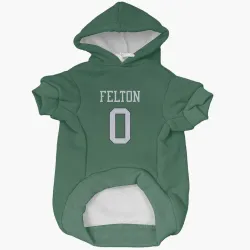 New York Jets Da'Quan Felton Green Pet Hoodie for Dog & Cat