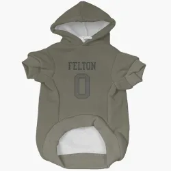 New York Jets Da'Quan Felton Olive Pet Hoodie for Dog & Cat