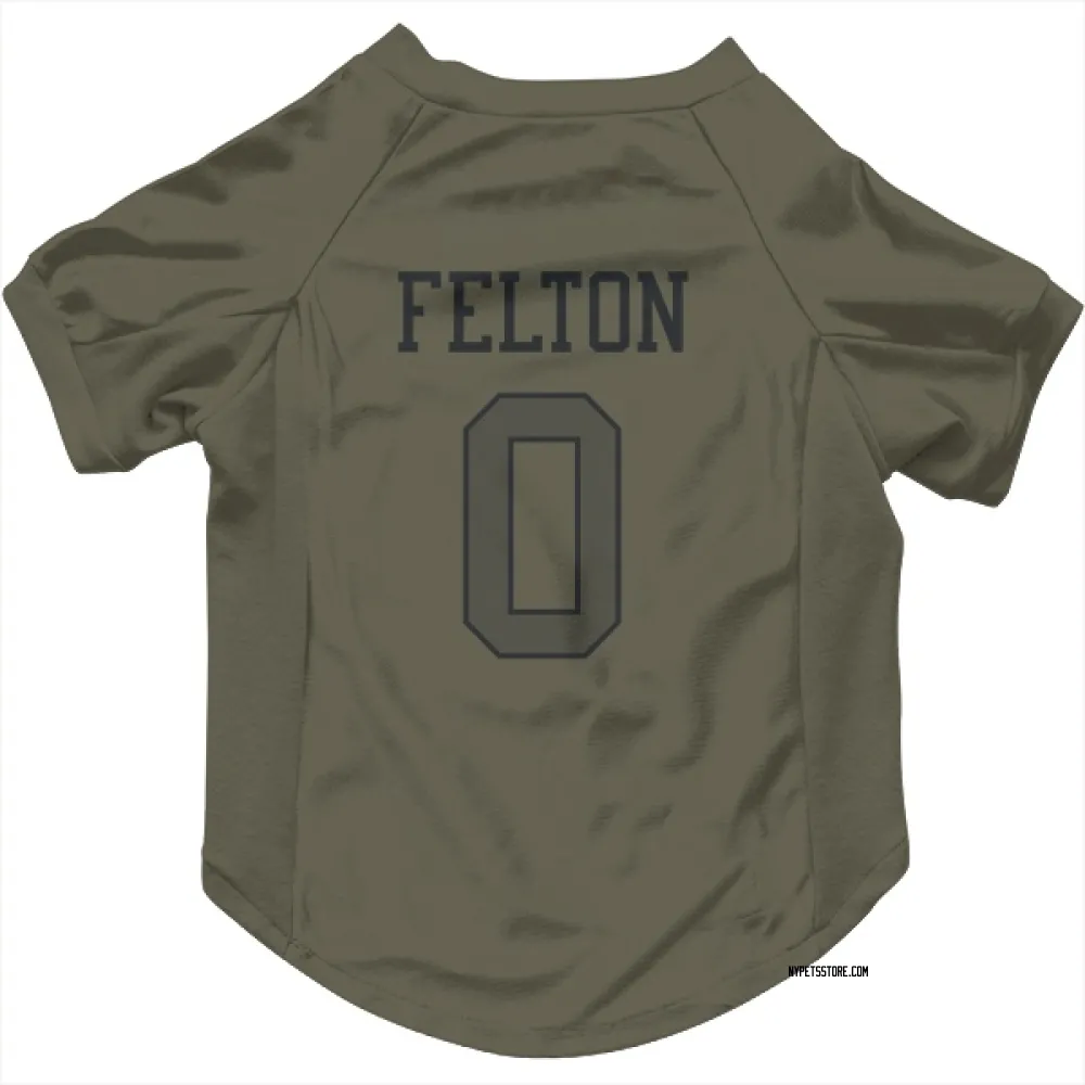New York Jets Da'Quan Felton Olive Pet Jersey for Dog & Cat