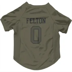New York Jets Da'Quan Felton Olive Pet Jersey for Dog & Cat