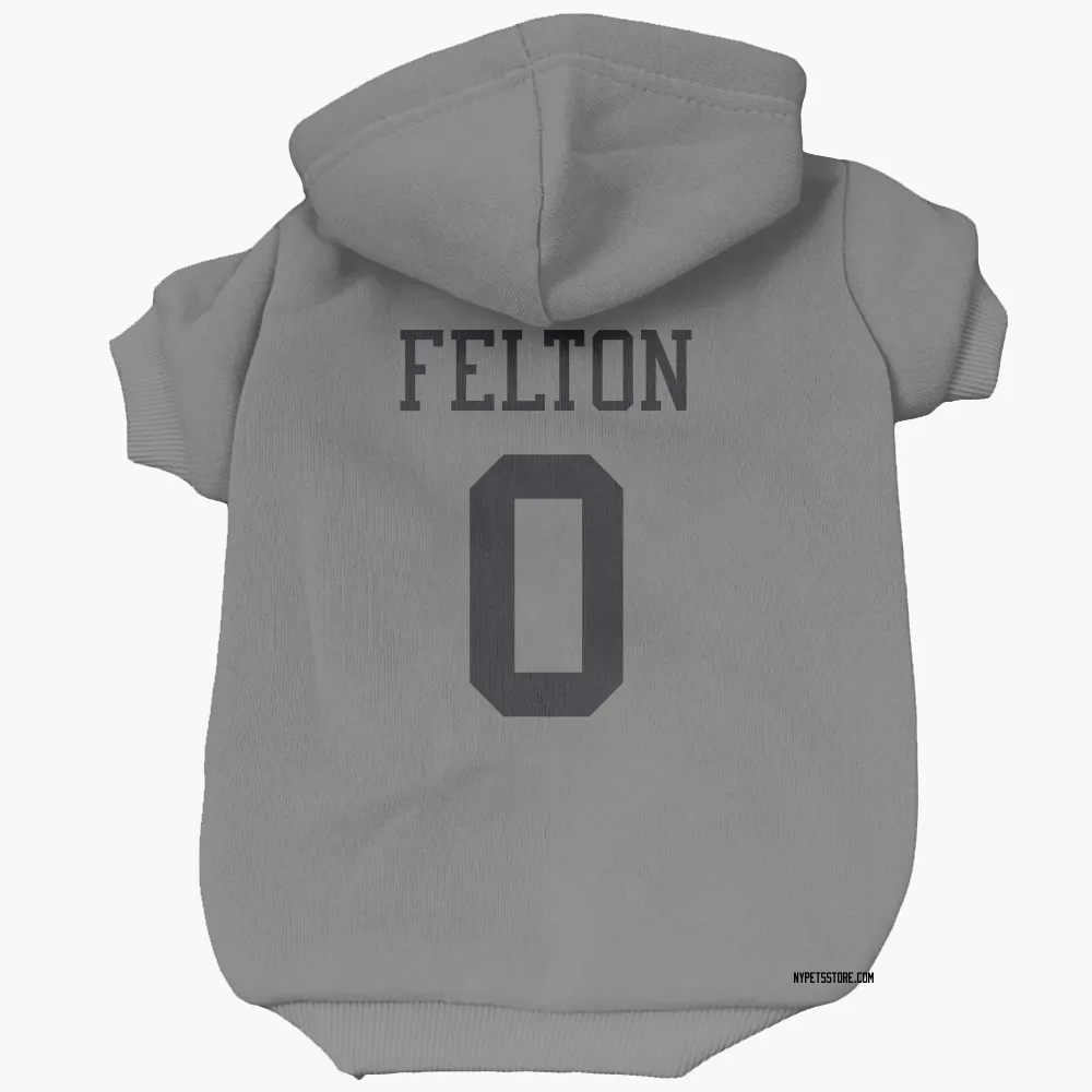 New York Jets Da'Quan Felton Silver Pet Hoodie for Dog & Cat