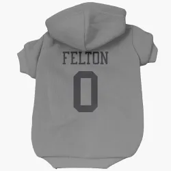 New York Jets Da'Quan Felton Silver Pet Hoodie for Dog & Cat