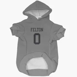 New York Jets Da'Quan Felton Silver Pet Hoodie for Dog & Cat
