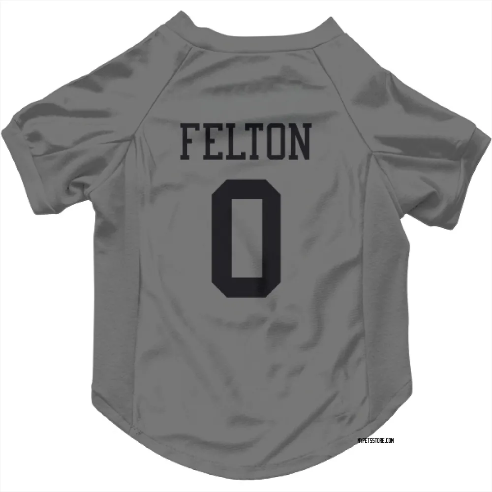 New York Jets Da'Quan Felton Silver Pet Jersey for Dog & Cat