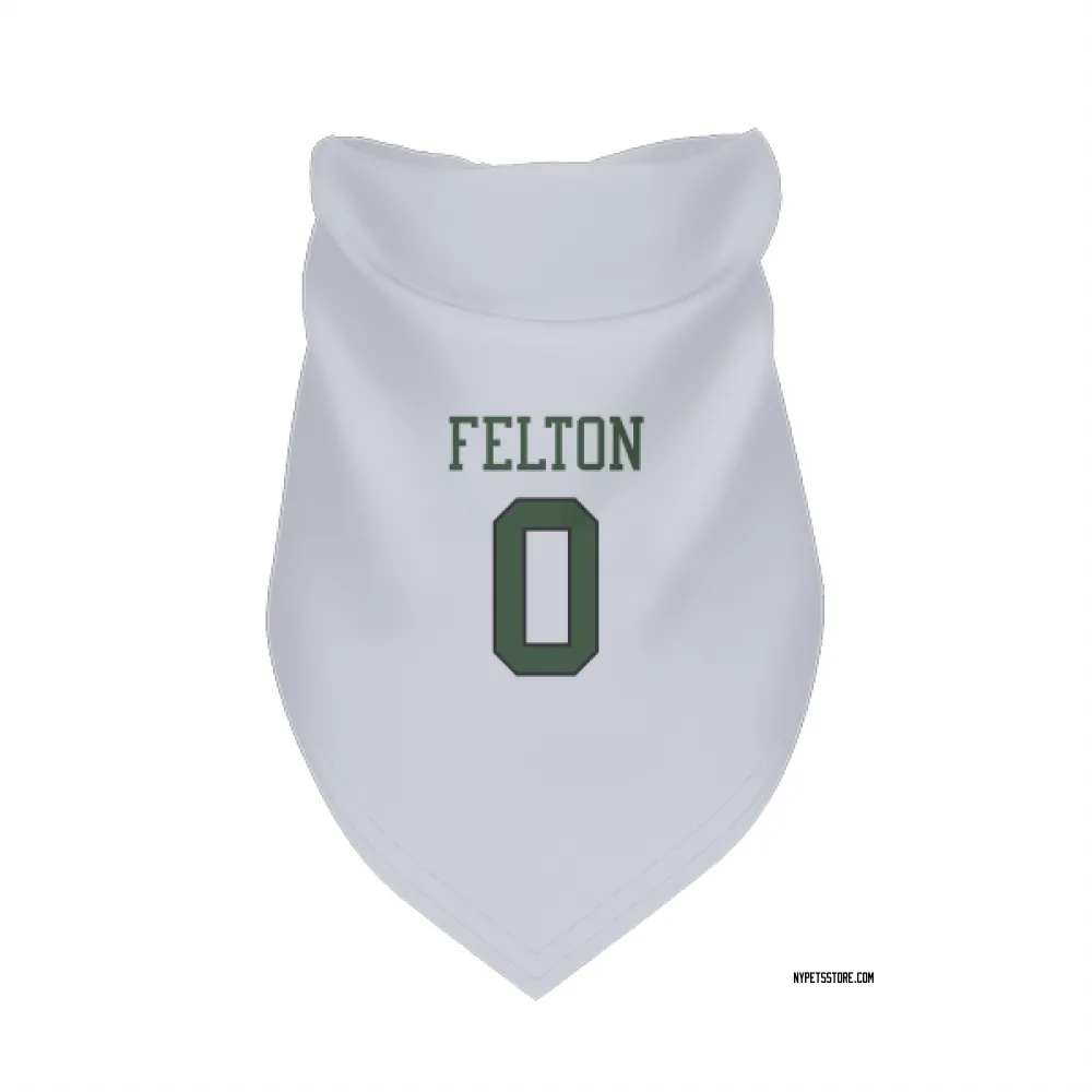 New York Jets Da'Quan Felton White Pet Bandana for Dog & Cat