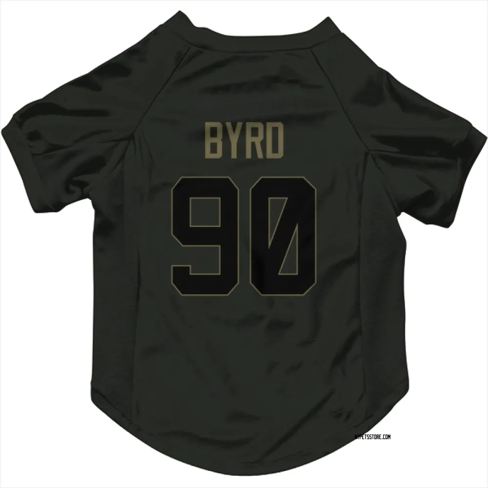 New York Jets Dennis Byrd Black Service Pet Jersey for Dog & Cat